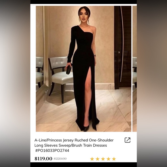 Formal one sleeve dress - Picture 1 of 1